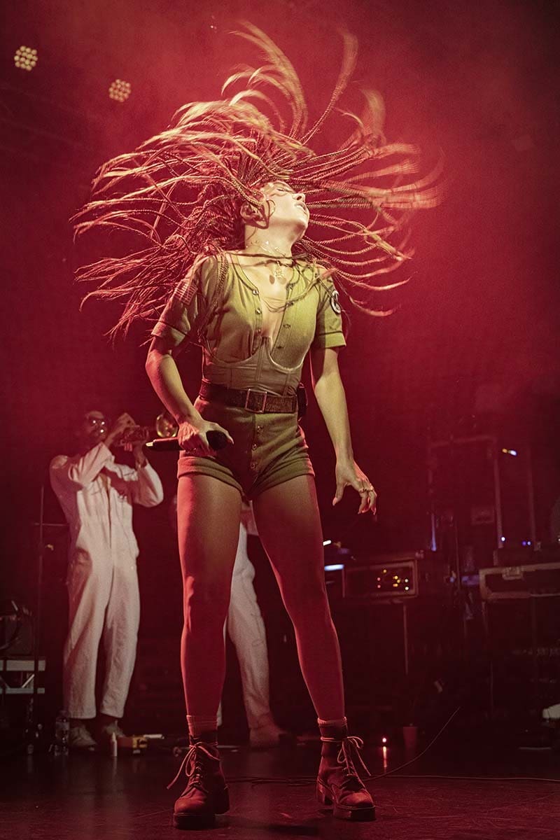 Lisa Colby of Brass Against Performing at the Electric Ballroom in Camden, one of the 15 Fantastic Grassroot Music Venues in London
