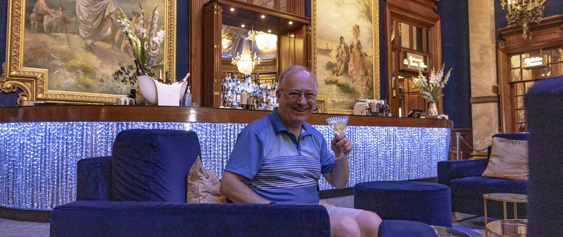 Do Not Go Gently - Neil sipping a Bond Martini in the Casino at Monte Carlo