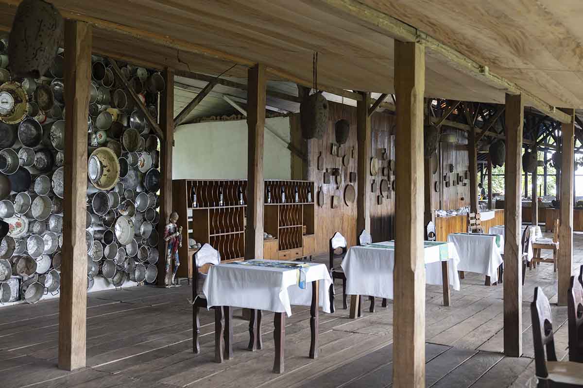 Restaurant of the historic Roça São João dos Angolares cocoa plantation-