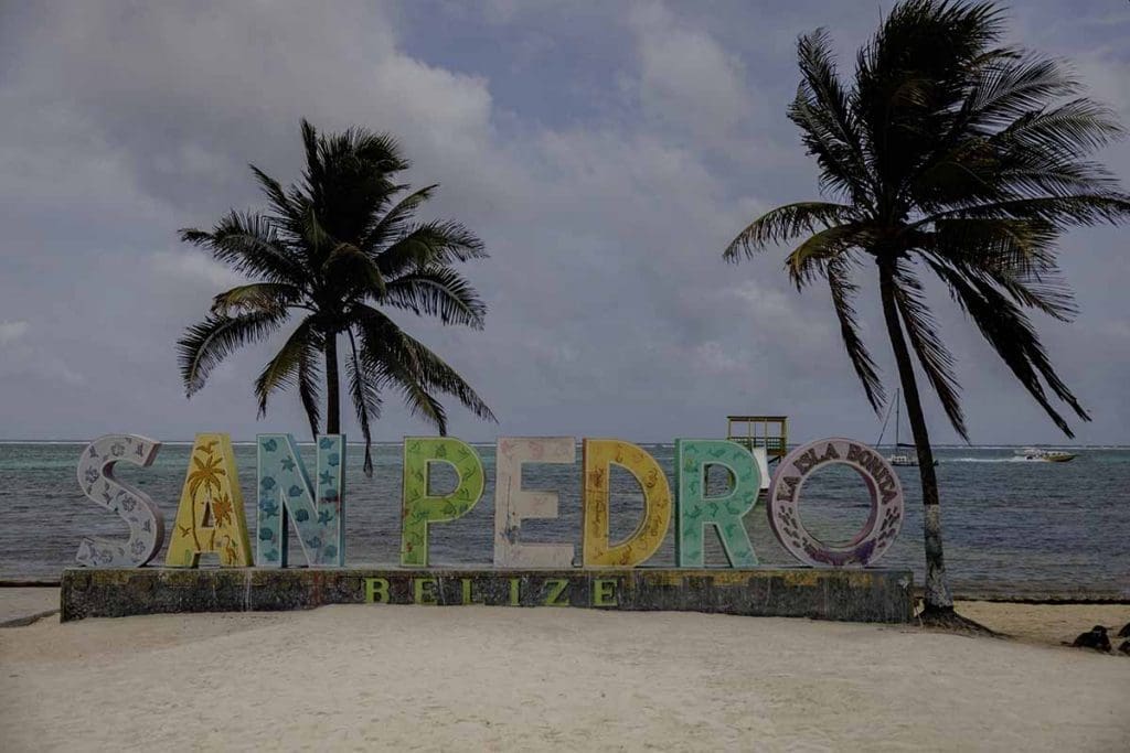 Colouful sign spelling out the name San Pedro - Is Belize Good for Solo Travel