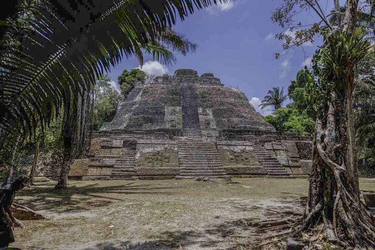 Mayan temple in the jungle - Lamanai, Belize