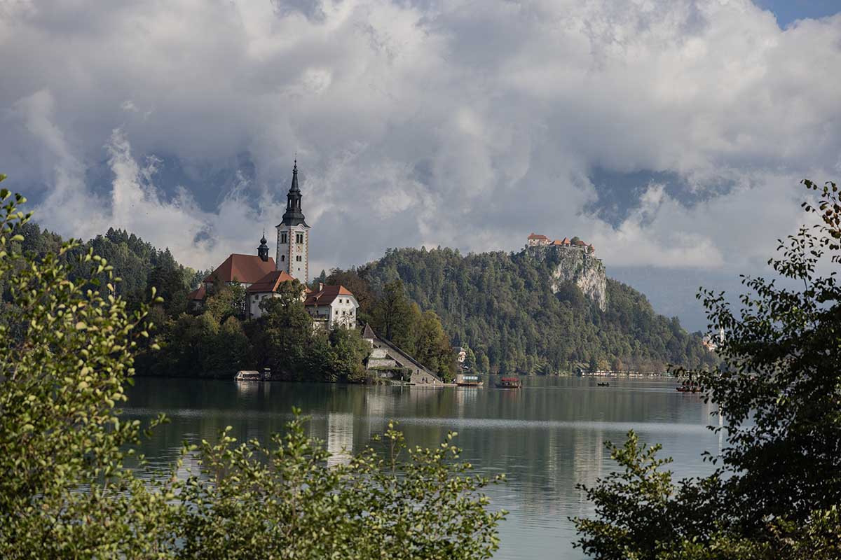 Scene of Lake Bled, Slovenia