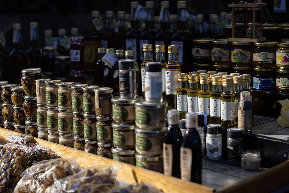 The market in Pula in Croatia is spectacular