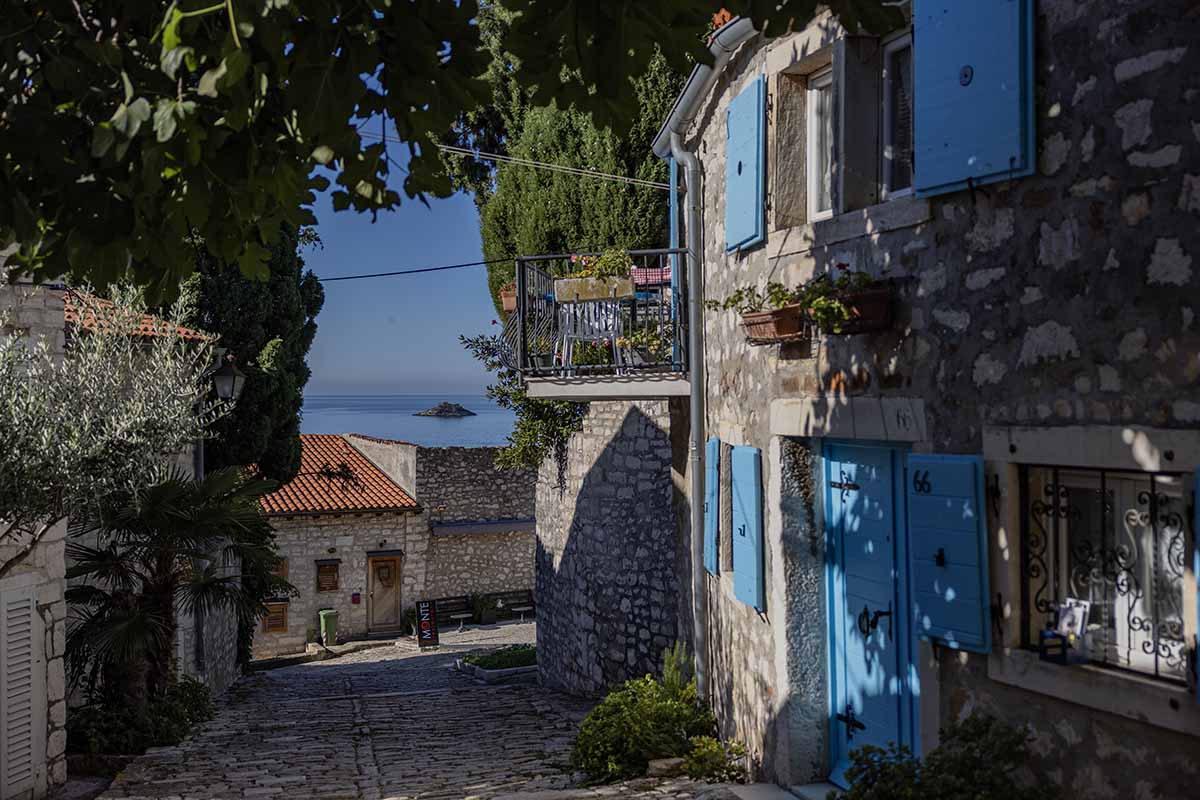 Narrow, cobbled streets in Rovinj