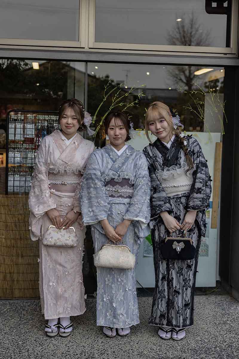 Ladies in traditional kimono