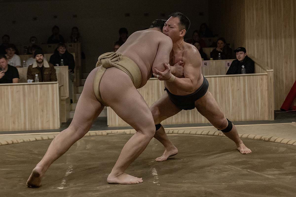 Sumo wrestlers in Tokyo
